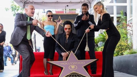 Lenny Kravitz recibió una estrella en el Paseo de la Fama