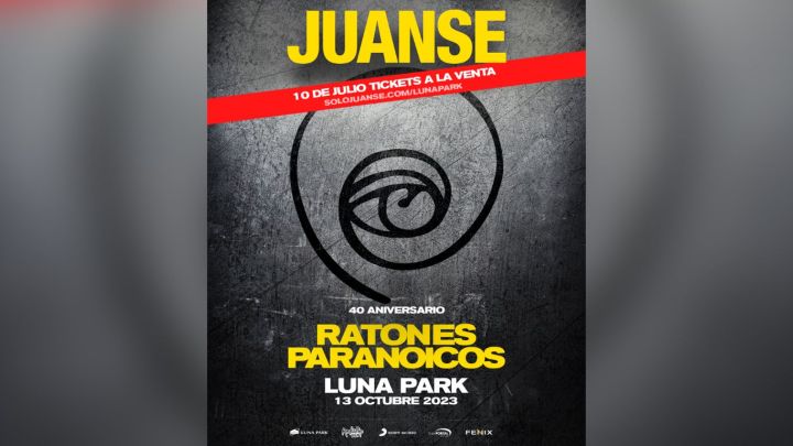 Juanse anunció show en el Luna Park